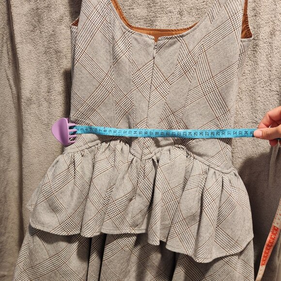 Ankvas gray plaid playful dress size 2 - Picture 3 of 6